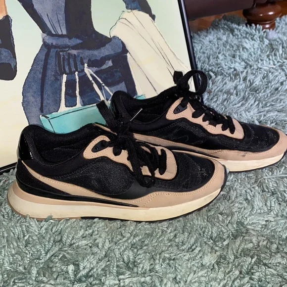 SARAページ Zara | Shoes | Zara Beige And Black Womens Sneakers Sport